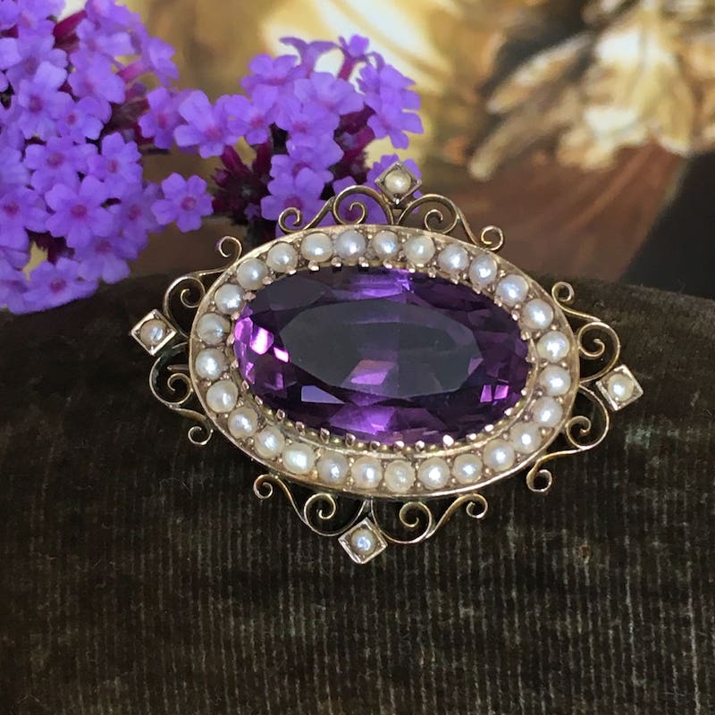 The Beauty of Amethyst Brooch