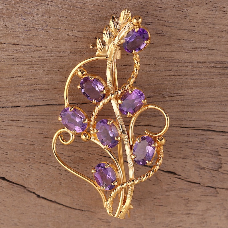 The Beauty of Amethyst Brooch